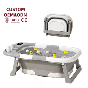 Vasca da bagno pieghevole portatile <span class=keywords><strong>per</strong></span> esterno con termometro <span class=keywords><strong>per</strong></span> ritenzione del calore antiscivolo pieghevole <span class=keywords><strong>per</strong></span> bambini vasca da <span class=keywords><strong>doccia</strong></span> - Product Image 1
