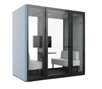 Isolation sonore de la cabine téléphonique Mini téléphone pour la salle de travail du bureau de la vie privée Pod de 2 personnes avec Ventilation