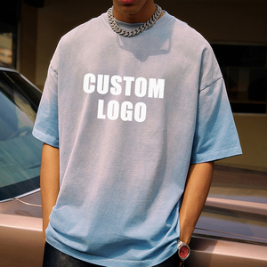 เสื้อยืดพิมพ์ลายสกรีนแบบสั่งทำจำนวนมาก แบรนด์ส่วนตัว สไตล์ฮิปฮอป MOQ ต่ำ รับทำโลโก้ เสื้อยืดผู้ชาย ซักได้ พร้อมโลโก้ตามสั่ง - Product Image 2