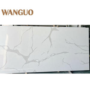 Veias pretas Calaccata branco pedra quartzo pedra quartzo artificial pedra quartzo Kitchentop bancada grande laje - Product Image 1