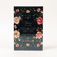 Nouveau produit 2026 : Carnet de notes à couverture rigide série Papillon Fleur, pages lignées, journal étudiant, papeterie