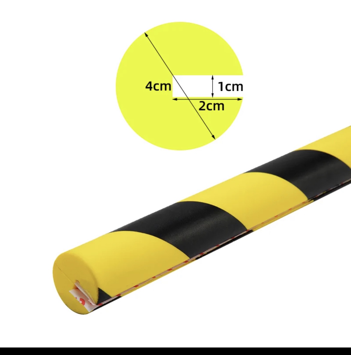 Noir et jaune en forme de U-1m