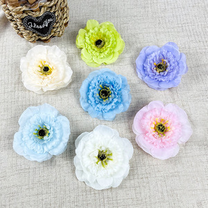 Cabeza de Flor de Peonía de Seda de 9.5 cm de Diámetro, Decoración para Bodas, Accesorio para el Cabello, Arreglo de Pared - Product Image 1