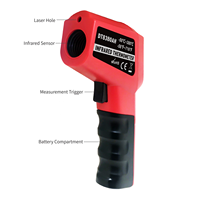 Termometer inframerah Digital, alat BBQ suhu daging dapur, termometer inframerah Digital industri-50 ~ 380C Tools