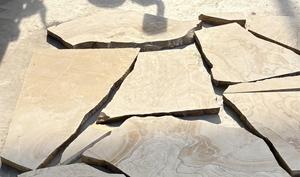Dalles de <span class=keywords><strong>pierre</strong></span> naturelle en ardoise, grandes et irrégulières, pour revêtement de sol extérieur, allées de jardin, pavés de <span class=keywords><strong>pierre</strong></span> beige pour aménagement paysager - Product Image 5
