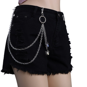 Cadena de cintura con colgante de araña estilo Halloween europeo-americano, cadena corporal de metal retro punk para mujer, accesorio de moda estilo urbano - Product Image 1