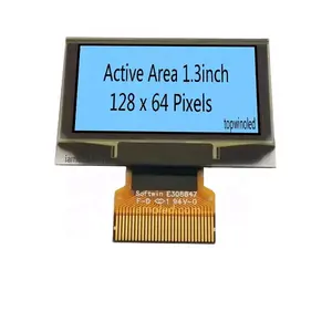 Winstar-Módulo de pantalla LCD de 128x64, monocromo, azul/blanco, tamaño pequeño, matriz de puntos, 12864