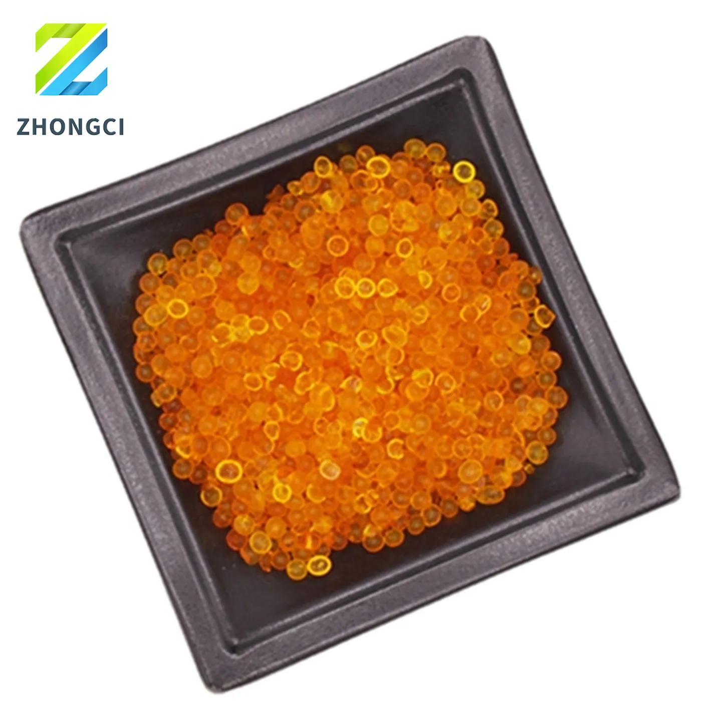 Zhongci gel de silice type A indicateur de couleur orange déshydratant 2-5mm absorbant l'humidité gel de silice industriel blanc bleu orange