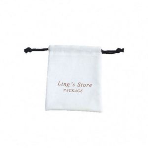 Bolsa de Almacenamiento de Joyas con Cordón, Estilo Minimalista, Personalizable con Logotipo, Suministro Directo de Fábrica, Bolsa de Regalo de Algodón Grueso - Product Image 5
