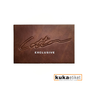 Étiquettes de vêtements personnalisées en cuir PU de haute qualité, technologie de marquage à chaud, logo personnalisé, étiquettes de marque de vêtements, lavables, couleurs personnalisées - Product Image 3