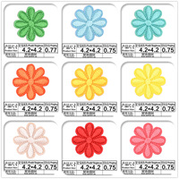 Nouveaux patchs de vêtements de broderie de conception de fleur colorée populaire conception de fleur multicolore brodé fer sur Patch pour chemise