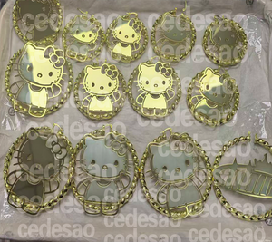 Personal isierte benutzer definierte Zeichentrick figur Twist Ohrring benutzer definierte Name Bambus Creolen für Frauen Mädchen benutzer definierte Creolen - Product Image 2