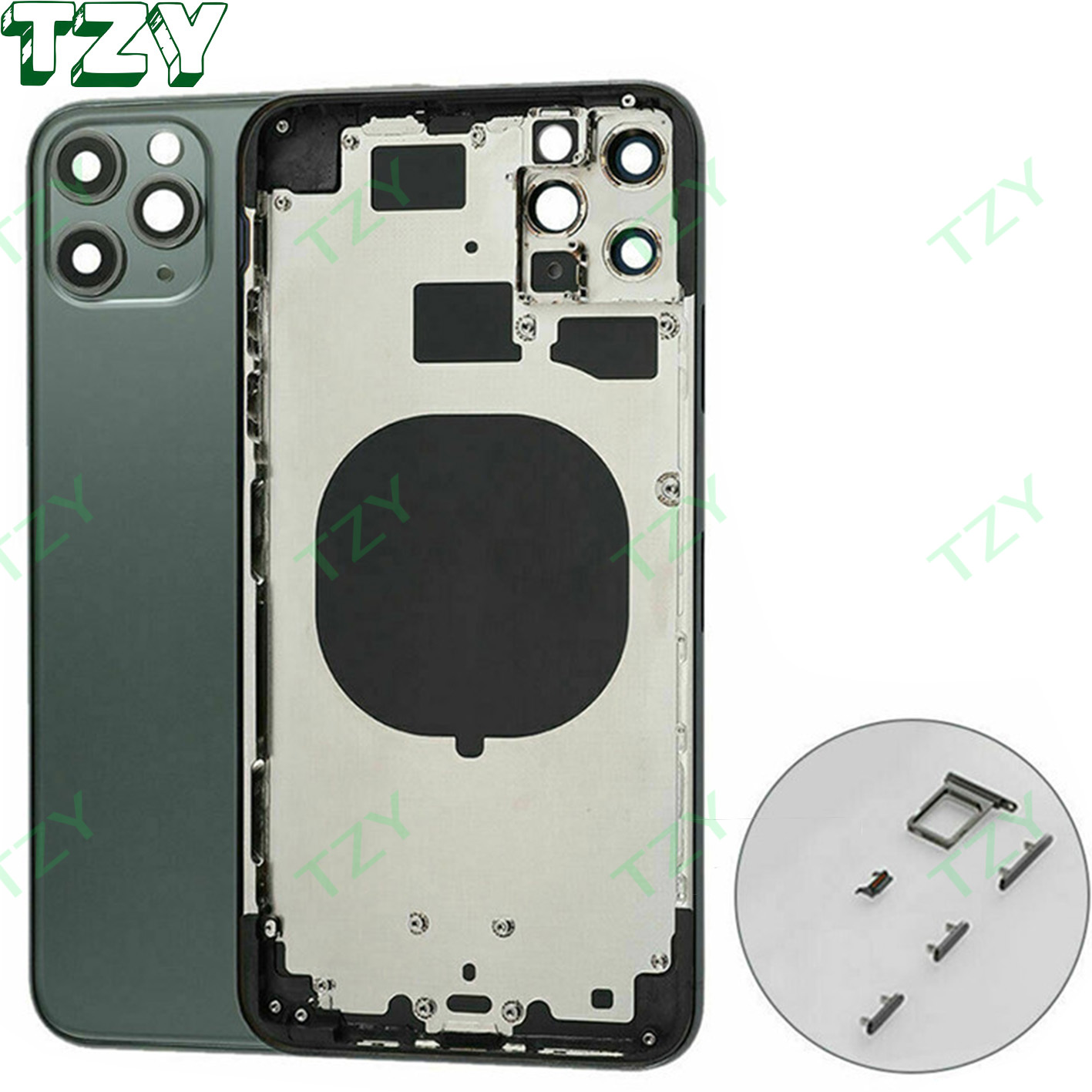 Задняя крышка батарейного отсека мобильного телефона стеклянная крышка корпус с рамкой для Apple iphone 11 11pro 11pro max Запасные части