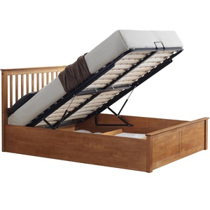 Khung giường gỗ sồi hoàn thiện kiểu Ottoman có ngăn chứa đồ nâng lên bằng khí nén - Product Image 1