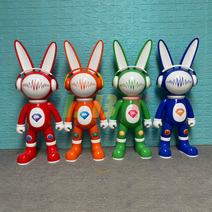 Escultura de Conejo de Fibra de Vidrio Libit Moonlight, Figura Animal de Año Nuevo 2023, Decoración Artística para Sala de Estar - Product Image 3