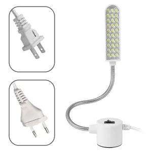 Lampe de travail <span class=keywords><strong>LED</strong></span> industrielle 1W 2W 3W portable à col de cygne magnétique, puissante, pour machine à coudre, avec prise UE/US, suspension flexible - Product Image 1