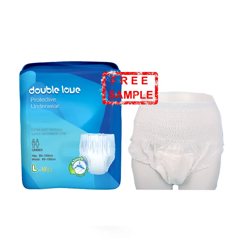 Double Love super absorbing pull up diaper adult pants diaper disposable for elderly