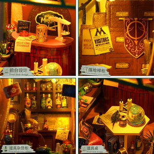 Kit Fai da Te Book Nook 3D a Tema Magico Creativo, Modello di Casa delle Bambole in Legno in Miniatura Fatta a Mano, <span class=keywords><strong>Architettura</strong></span> in Microscala, Idea Regalo di Compleanno - Product Image 5