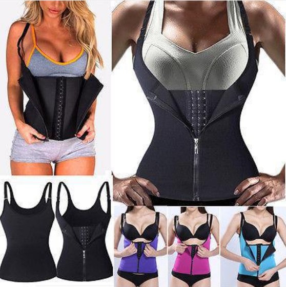 Women's Shapers waist trainer solid color zipper and hook size shapewear tummy control shaper plus size women underwear