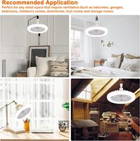 Ventilateur de plafond LED multifonctionnel avec télécommande, 3 couleurs de lumière, variateur d'intensité, minuterie, pour chambre à coucher, salon, bureau, E27
