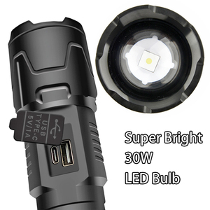 Nhà sản xuất sạc <span class=keywords><strong>Led</strong></span> đèn pin không thấm nước siêu sáng <span class=keywords><strong>3000lm</strong></span> Hợp kim nhôm Torch đa chức năng USB sạc - Product Image 5