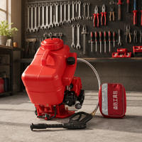 Alat Pemadam Kebakaran Hutan Portabel Mesin Bensin 4-Tak 0.8kW dengan Tangki Air 18L dan Semprotan Air