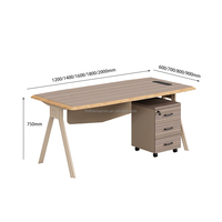 Bureau de médecin moderne Table de direction en forme de L Bureau de direction de luxe avec tiroir Bureau de travail