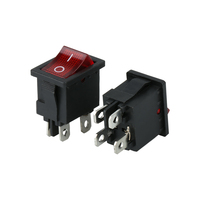 Interrupteurs à bascule miniatures scellés de haute qualité, couleur rouge et noir, pour voitures, certifiés IP11 ROHS, vente en gros