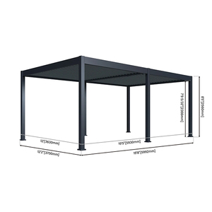 Pergola moderne blanche motorisée à lames orientables, résistante aux intempéries, en aluminium, pour balcon, avec angle réglable et design bioclimatique - Product Image 1