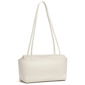 Custom Logo Soft PU Leather <b>Vintage</b> Summer Women's Shoulder <b>Tote</b> <b>Bag</b> Two Elegant Solid Color Lightweight Portable Handbag - Product Image 4