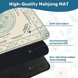 Tappetino Premium per Mahjong a Tema Oceanico, Antiriflesso, Resistente all'Acqua, Base Antiscivolo Rinforzata per Mahjong/Poker/Giochi da Tavolo - Product Image 6