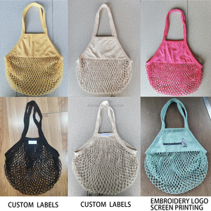 Xách tay Net hàng tạp hóa Túi tote Vai Túi sinh thái Hữu Cơ bông gấp Net lưới mua sắm túi - Product Image 5