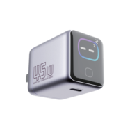 LCD-Bildschirm Leistungsanzeige PD 45W USB-C PD3.0 Typ-C Schnellladegerät US-Stecker EU-Stecker Ladeadapter