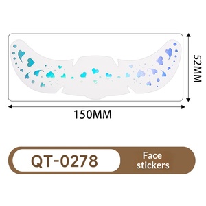 Adesivi Glitterati Olografici con Motivi di Cuori, <span class=keywords><strong>Stelle</strong></span> e Labbra, <span class=keywords><strong>Tatuaggi</strong></span> Temporanei Impermeabili <span class=keywords><strong>per</strong></span> Feste, Festival e Trucco Quotidiano - Product Image 6