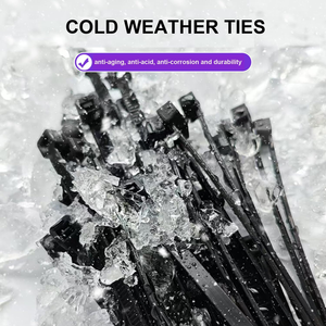 روابط كابلات بلاستيكية قابلة لإعادة الاستخدام عالية الجودة، متوفرة باللونين الأسود والأبيض، بأحجام 4/6/8/10 بوصة، مصنوعة من النايلون 66 - Product Image 3