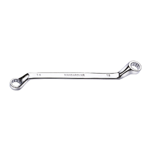 Chrome Vanadium Deep Offset Ring Spanner Elliptical <b>Panel</b> Hardened Tempered Matt <b>Mirror</b> Satin Black Finish Hand Tool - Product Image 1