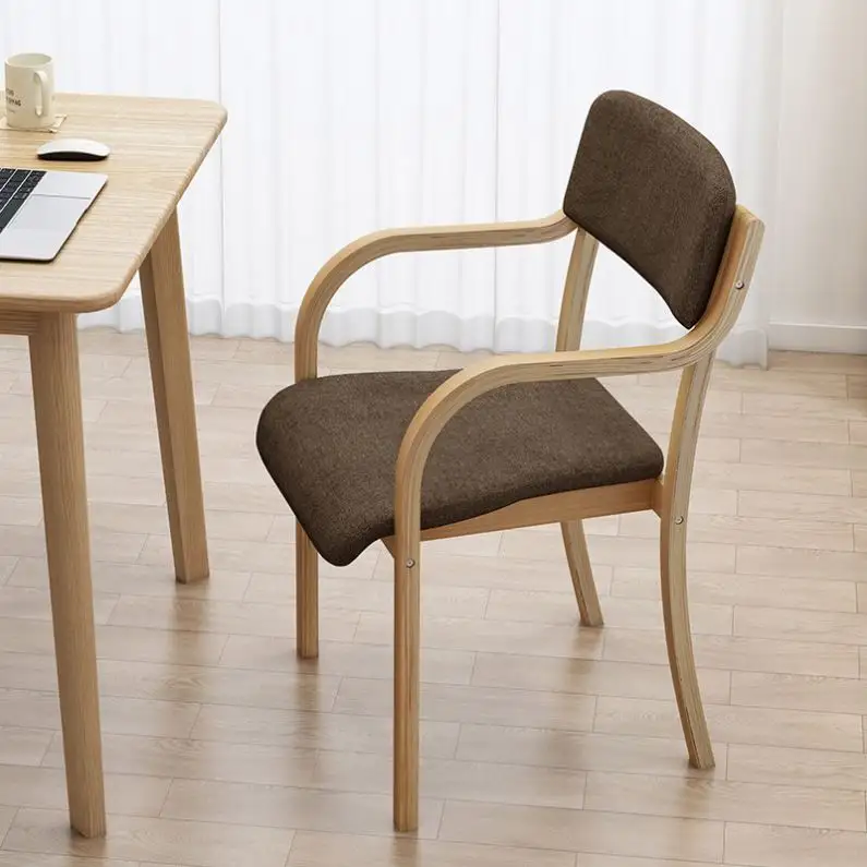Chaise de salle à manger à dossier en bois blanc de style nordique moderne nouveau design