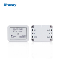 Kit de commutateur à distance sans fil RF 4 canaux, pas de câblage requis, portée jusqu'à 30 m, 250 V AC, 2 A courant maximal