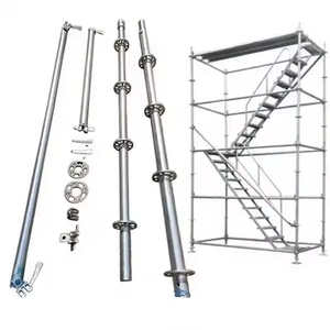 Accessoires pour système d'échafaudage Ringlock galvanisé à chaud : Collier de base, Tête de barre transversale, Verrou oblique pour la construction - Product Image 2