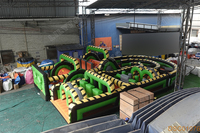 Parcours d'obstacles gonflable personnalisé Lilytoys Mega Run 5K pour enfants et adultes, grand parcours d'obstacles pour l'extérieur
