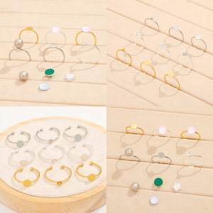 Nantong Open <b>Ring</b> Band Flat Round Copper Plated Gold Adjustable For <b>Ring</b> Making DIY Jewelry Accessories - Product Image 4