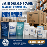 Poudre de peptides de collagène marin hydrolysée pour les importateurs, certifiée ISO 22000