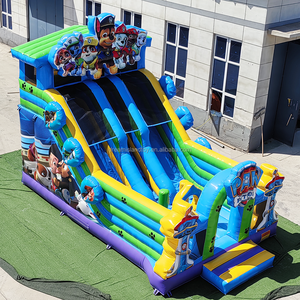 Château gonflable Paw Patrol avec toboggan pour chien, aire de jeux gonflable intérieure et extérieure avec toboggan - Product Image 3