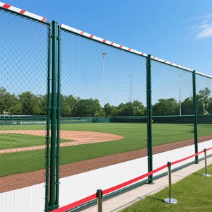 Campo sportivo recinzione a catena con rivestimento in PVC 6 piedi di altezza telaio in metallo trattato termicamente tipo di legno - Product Image 2