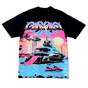 T-shirt en coton 100% de haute qualité, de marque de luxe, pour hommes, mode streetwear, impression graphique personnalisée, surdimensionné, tricoté, 240g - Product Image 2