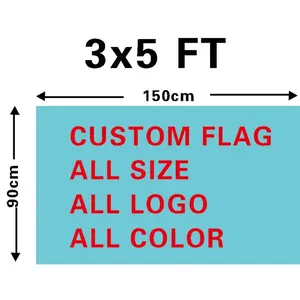 3x5 ft Flag Customized Double-Sided Printing Promotion advertising flag 100% Polyester custom flag