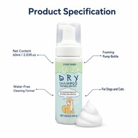 ZouRunAn Mousse Nettoyante à Sec pour Animaux 60ml Shampoing Sans Eau pour Chiens et Chats Fournisseur Dropshipping Direct Usine