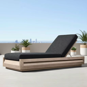 Chaise longue en teck moderne pour la piscine, le loisir et le <span class=keywords><strong>bain</strong></span> <span class=keywords><strong>de</strong></span> <span class=keywords><strong>soleil</strong></span>, mobilier d'extérieur - Product Image 2