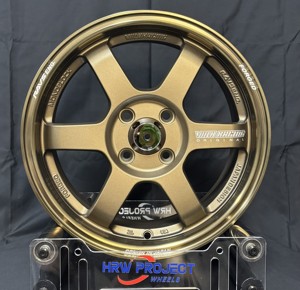 Jantes en alliage de 15 pouces 6.5J 4x100, design TE37, fabrication Flow Forming, bronze, pour voitures particulières Fiesta Mini Jetta Rio Accent Swift - Product Image 4