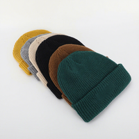 Bonnet de pêcheur en tricot d'hiver personnalisé pour hommes et femmes, en acrylique de haute qualité, avec étiquette tissée, style décontracté et motif crâne